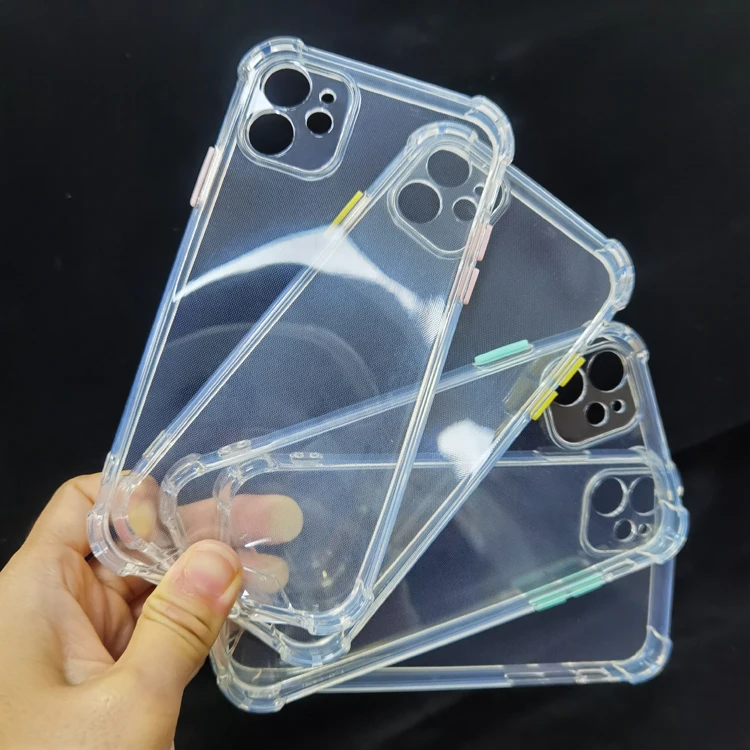 Luxury 2.0mm Colorful Buttons Shockproof Bumper High Clear Transparent TPU cell mobile phone Back cover case for Iphone Xs Max
Luxury 2.0mm Colorful Buttons Shockproof Bumper High Clear Transparent TPU cell mobile phone Back cover case for Iphone Xs Max