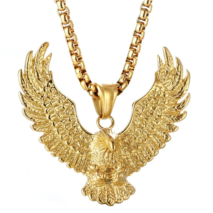 Titanium Steel Eagle Pendant Punk Necklace Retro Trendy Men's Stainless Steel Casting Eagle Pendant, Picture
Titanium Steel Eagle Pendant Punk Necklace Retro Trendy Men's Stainless Steel Casting Eagle Pendant, Picture
