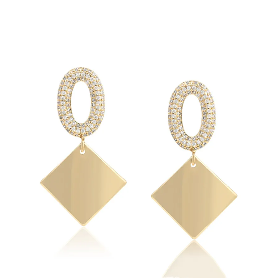A00768042 xuping jewelry Personality Simple Design Geometric Square Circle Full Diamond 14k Gold Plated Earrings
A00768042 xuping jewelry Personality Simple Design Geometric Square Circle Full Diamond 14k Gold Plated Earrings