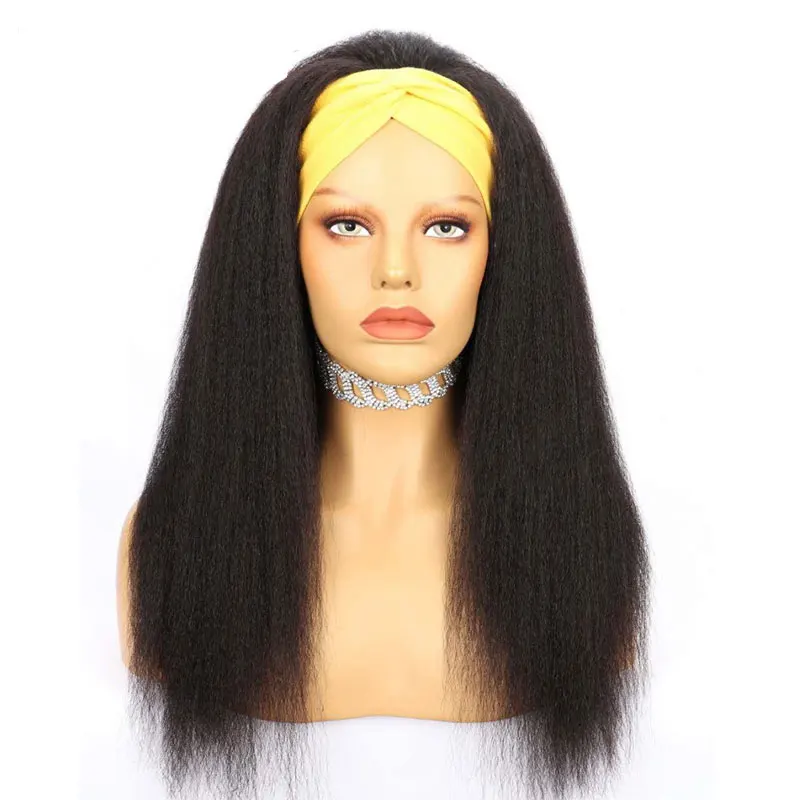 100% Real Remy Human Hair Yaki Straight Headband Wig Glueless Brazilian Kinky Straight Headband Wig For Women
100% Real Remy Human Hair Yaki Straight Headband Wig Glueless Brazilian Kinky Straight Headband Wig For Women