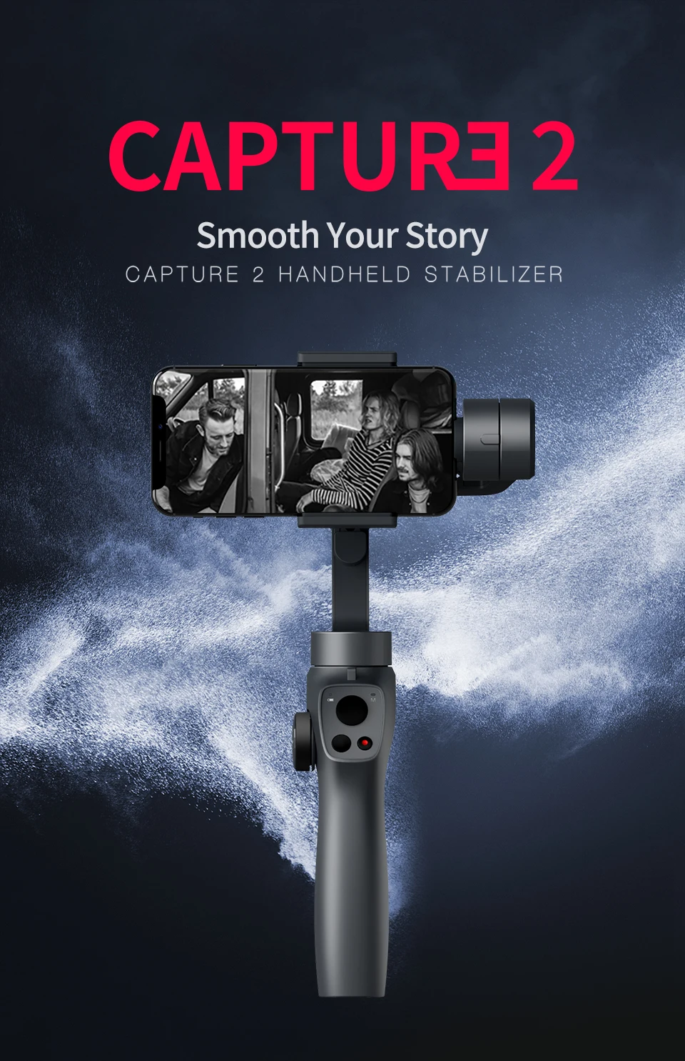 Version 2 upgraded Vlog shooting tripod holder 360 rotation auto stablelization  tracking object automatic mini  selfie stick
