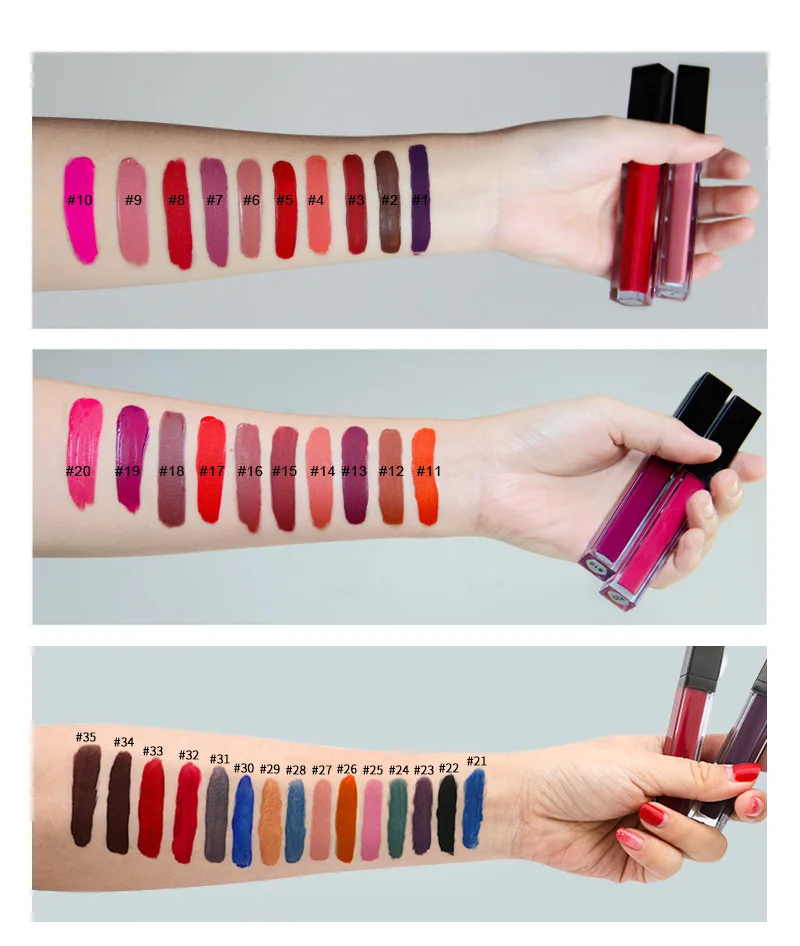 Private label 35 colors lip gloss waterproof long lasting cosmetics organic customized matte liquid lipstick tubes
Private label 35 colors lip gloss waterproof long lasting cosmetics organic customized matte liquid lipstick tubes
