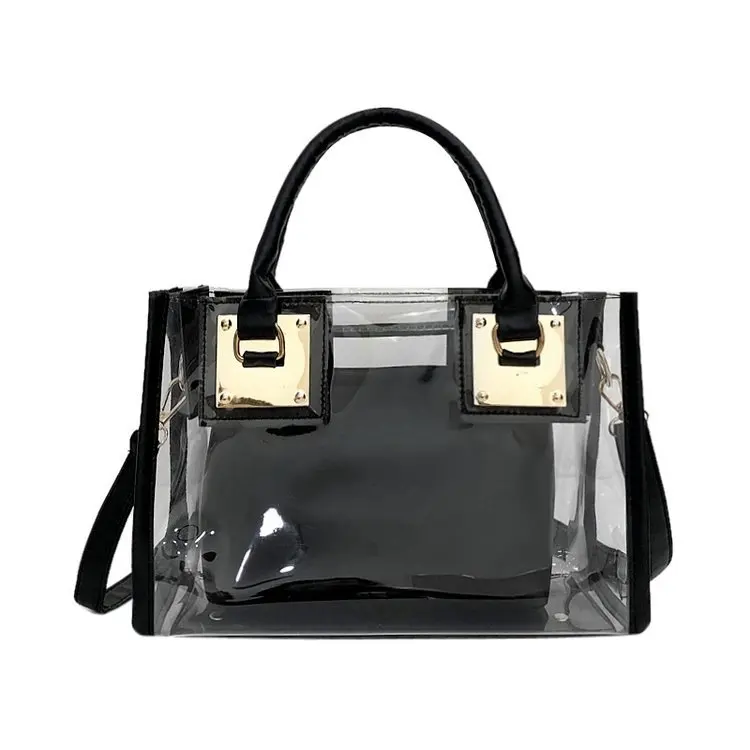 Chiyo summer fashion transparent bags transparent plastic bag handbag jelly bag 2in1set, Blue/pink/black/green/black
Chiyo summer fashion transparent bags transparent plastic bag handbag jelly bag 2in1set, Blue/pink/black/green/black