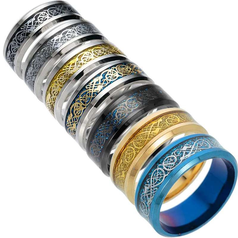 2021 Stainless Steel Black Blue Dragon Rings for Men Women Wedding Band Custom Engrave Name Charm Male Gift, Gold, silver
2021 Stainless Steel Black Blue Dragon Rings for Men Women Wedding Band Custom Engrave Name Charm Male Gift, Gold, silver