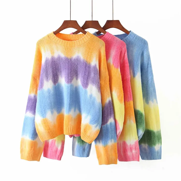 Autumn and winter new leisure simple fashion wave tie-dye crew neck sweater women loose comfortable sweater
Autumn and winter new leisure simple fashion wave tie-dye crew neck sweater women loose comfortable sweater