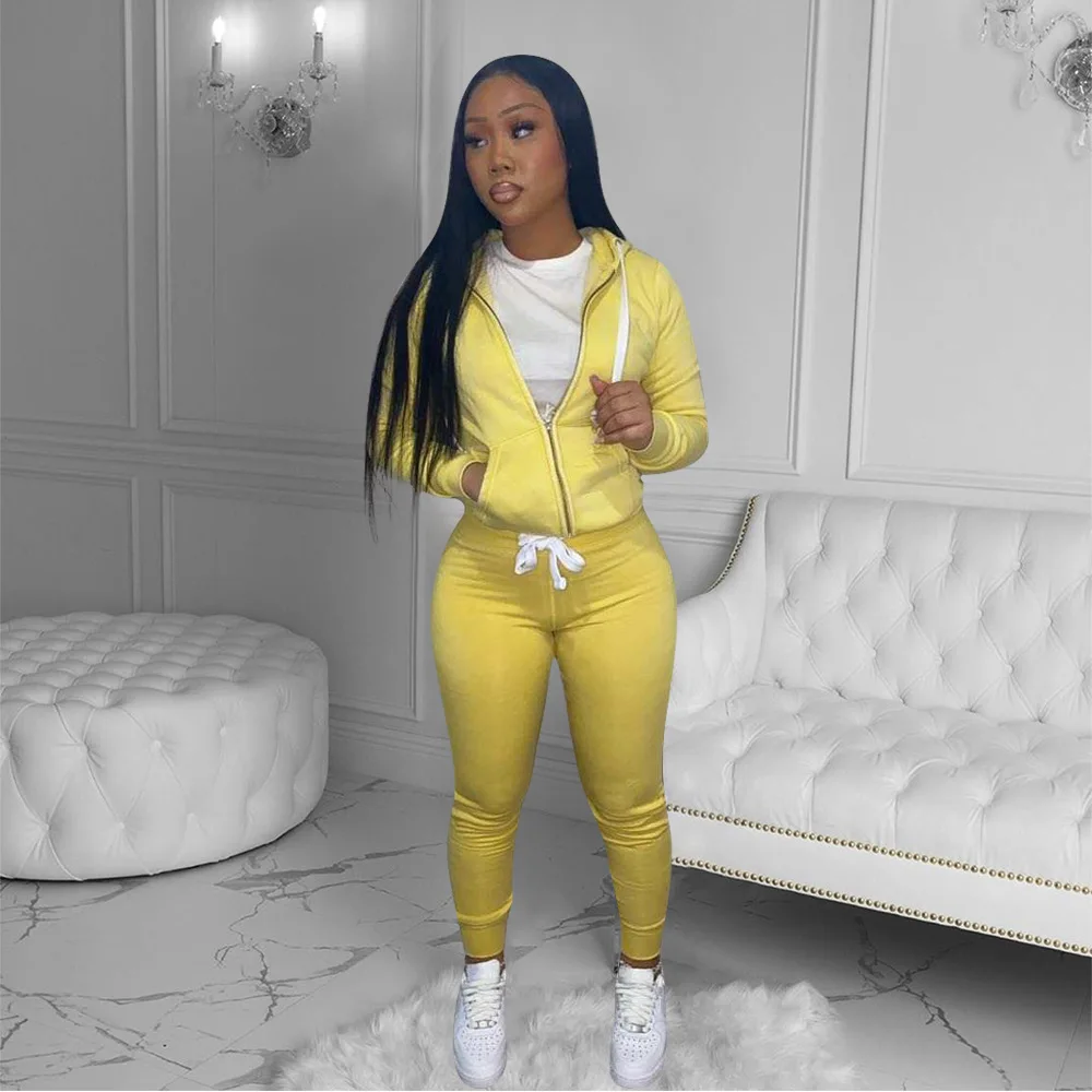 X02766M Autumn/winter solid color leggings and hoodie two-piece set Fashion stretch thick long sleeve women's suit New arrival
X02766M Autumn/winter solid color leggings and hoodie two-piece set Fashion stretch thick long sleeve women's suit New arrival