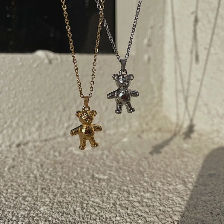 Fashion Cute Joyas Animal Bear Charm Pendant Necklace Jewelry Women Stainless Steel Gold Plated Bear Necklace, Gold color
Fashion Cute Joyas Animal Bear Charm Pendant Necklace Jewelry Women Stainless Steel Gold Plated Bear Necklace, Gold color