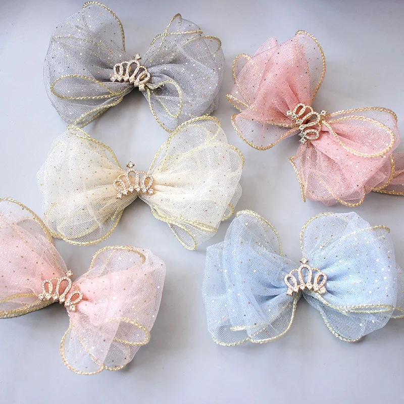 Mesh Crown Princess sweet bow hairpin Beautiful clips hair accessories for Girls
Mesh Crown Princess sweet bow hairpin Beautiful clips hair accessories for Girls