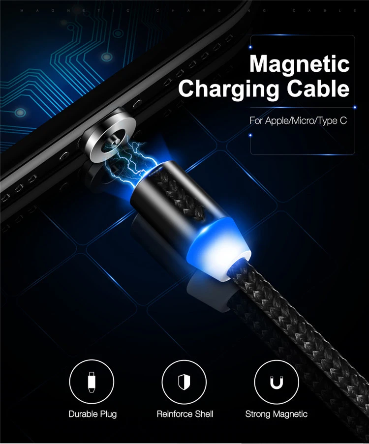 Top selling 3 in 1 magnetic cable speed charge usb date cable for iphone and android for - ANKUX.COM