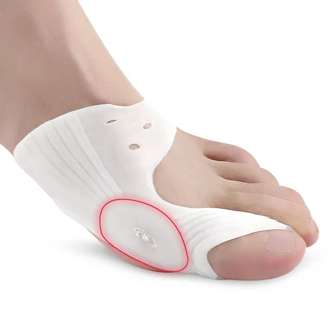 1 Pair Super Thin High Elastic Silicone Gel Hallux Valgus Correction Bunion Protector Foot Sleeve Band, Cream white/skin
1 Pair Super Thin High Elastic Silicone Gel Hallux Valgus Correction Bunion Protector Foot Sleeve Band, Cream white/skin