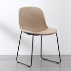 cheap metal frame fabric chair for dining room high back soft PU leather dining chair Upholstered Dining Chair