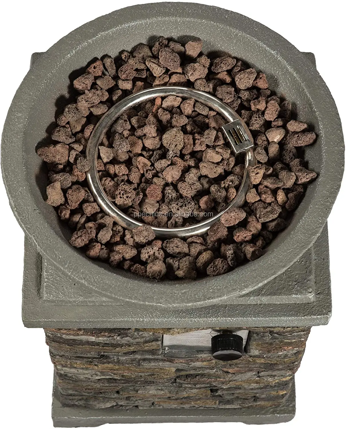 Standing outdoor gas stove stone heating fireplace fire pits