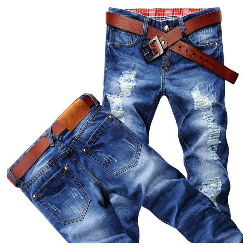 Hot Selling Men's High-quality Customized Dark Blue Perforated Casual And Versatile Straight Jeans Men Denim
Hot Selling Men's High-quality Customized Dark Blue Perforated Casual And Versatile Straight Jeans Men Denim