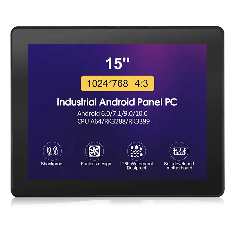 15 Inch True Flat Industrial Android Touch Screen All In One Panel Pc With TF Card Slot RJ45 USB GPIO Interface, Silver or black
15 Inch True Flat Industrial Android Touch Screen All In One Panel Pc With TF Card Slot RJ45 USB GPIO Interface, Silver or black
