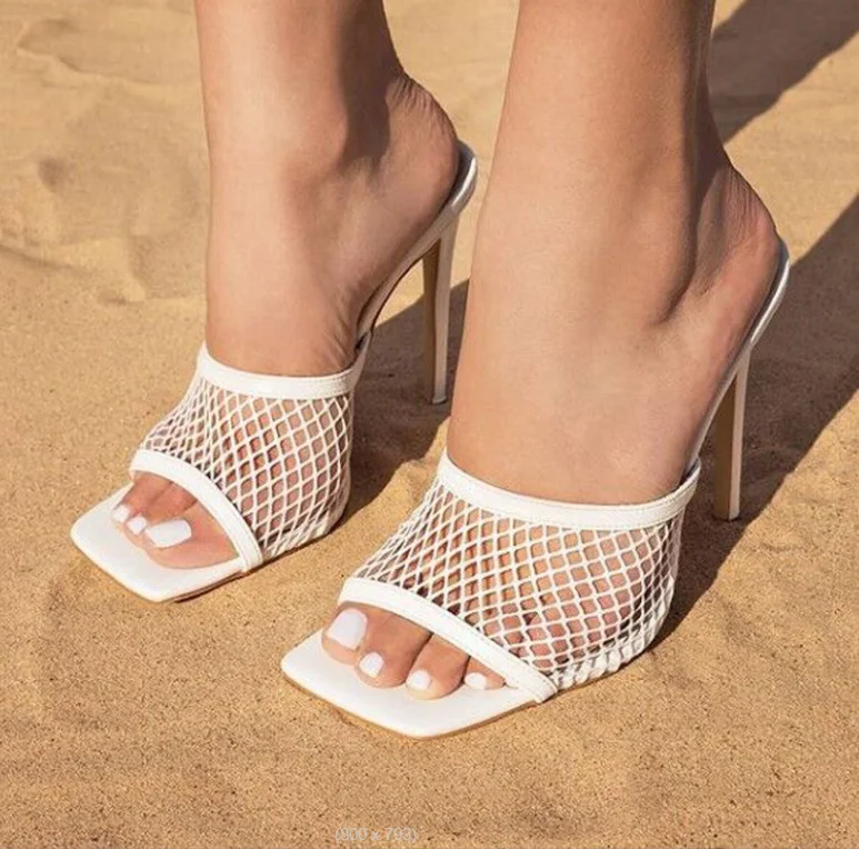 2022 Summer Ladies 12 Size Stiletto Slippers New Women's Square Head Mesh Leather High Heel Sandals, As pictures
2022 Summer Ladies 12 Size Stiletto Slippers New Women's Square Head Mesh Leather High Heel Sandals, As pictures