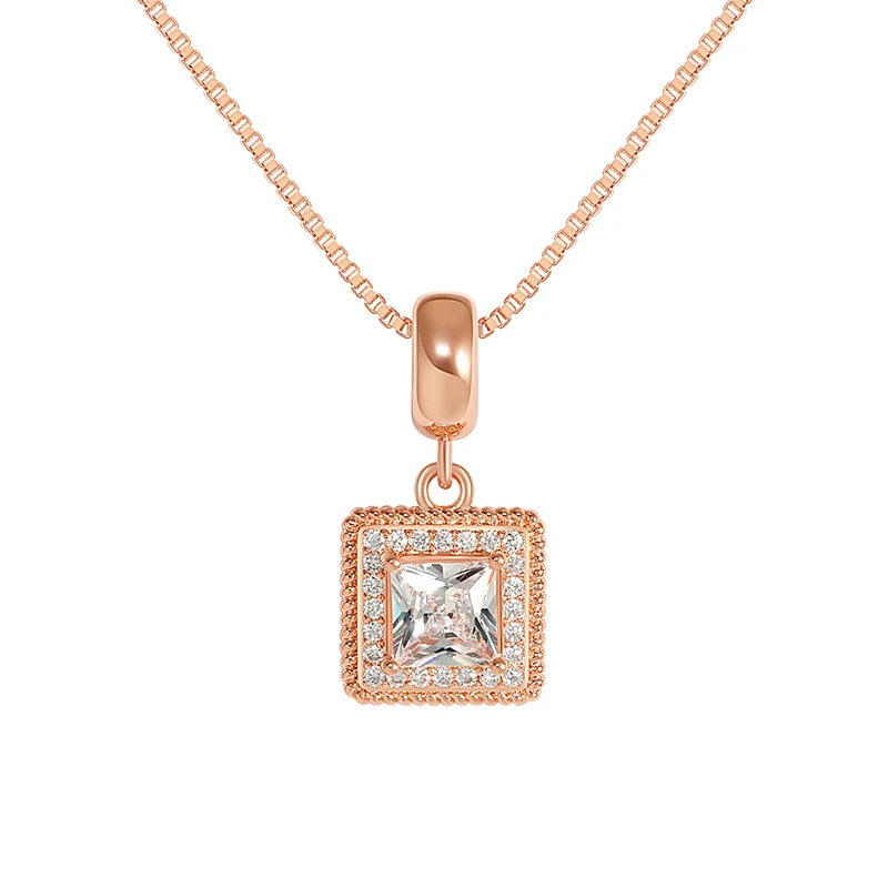 Sweet Fashion Jewelry S925 Sterling Silver Geometric Pendant Necklace Crystal Zircon Rectangle Charms Necklace For Love
Sweet Fashion Jewelry S925 Sterling Silver Geometric Pendant Necklace Crystal Zircon Rectangle Charms Necklace For Love