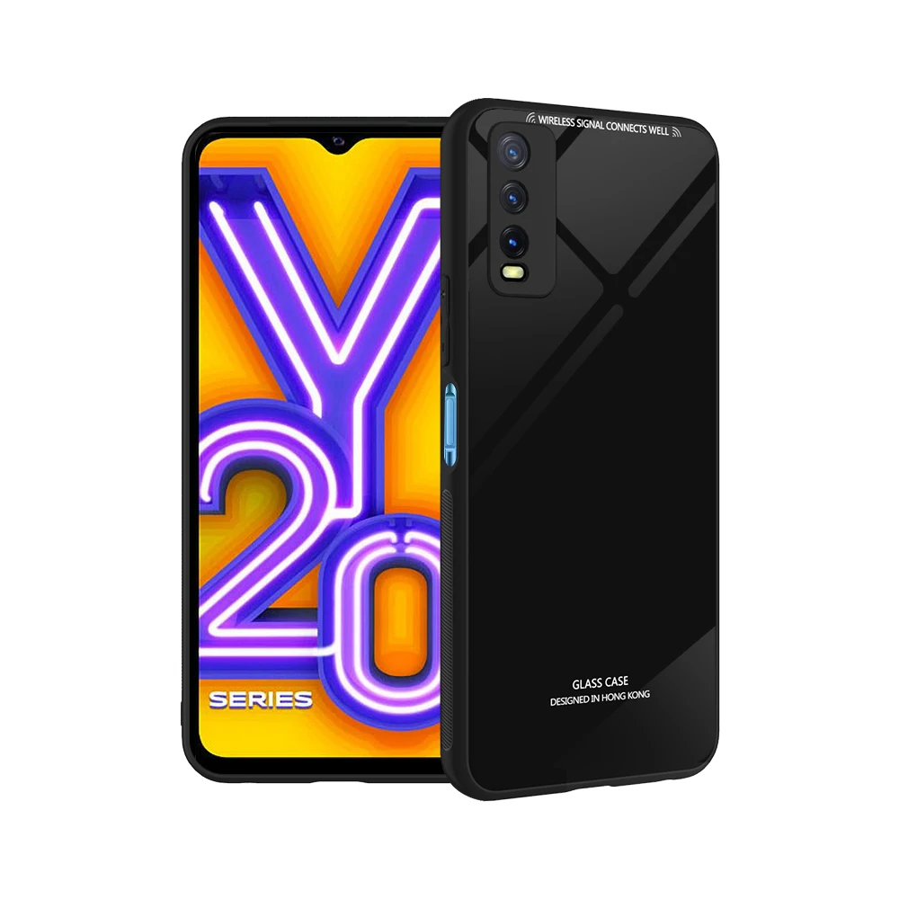 2021 Fashionable hot-selling solid-color glass case with soft TPU bumper shock-absorbing back cover For vivo Y20, Multi colors
2021 Fashionable hot-selling solid-color glass case with soft TPU bumper shock-absorbing back cover For vivo Y20, Multi colors