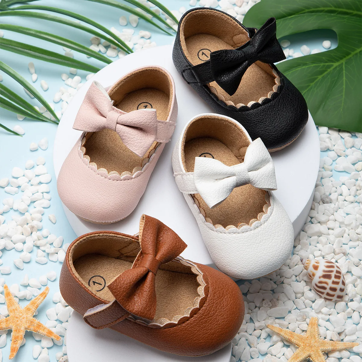 Baby Casual Shoes Infant Toddler Bowknot Non-slip Rubber Soft-Sole Flat PU First Walker Newborn Bow Decor, 4 colors
Baby Casual Shoes Infant Toddler Bowknot Non-slip Rubber Soft-Sole Flat PU First Walker Newborn Bow Decor, 4 colors