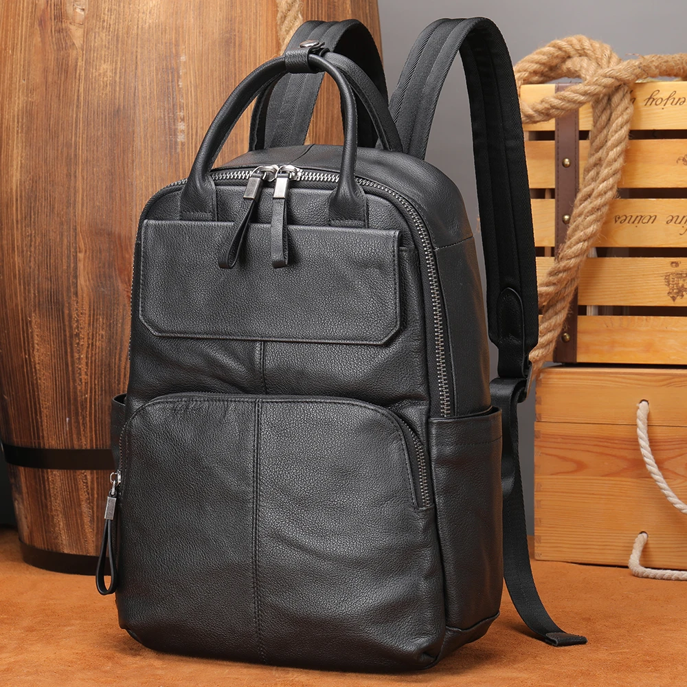Marrant Casual Daypack Black Travel Backpack Business Laptop Backpack Lightweight Genuine Leather Backpack for Men
Marrant Casual Daypack Black Travel Backpack Business Laptop Backpack Lightweight Genuine Leather Backpack for Men
