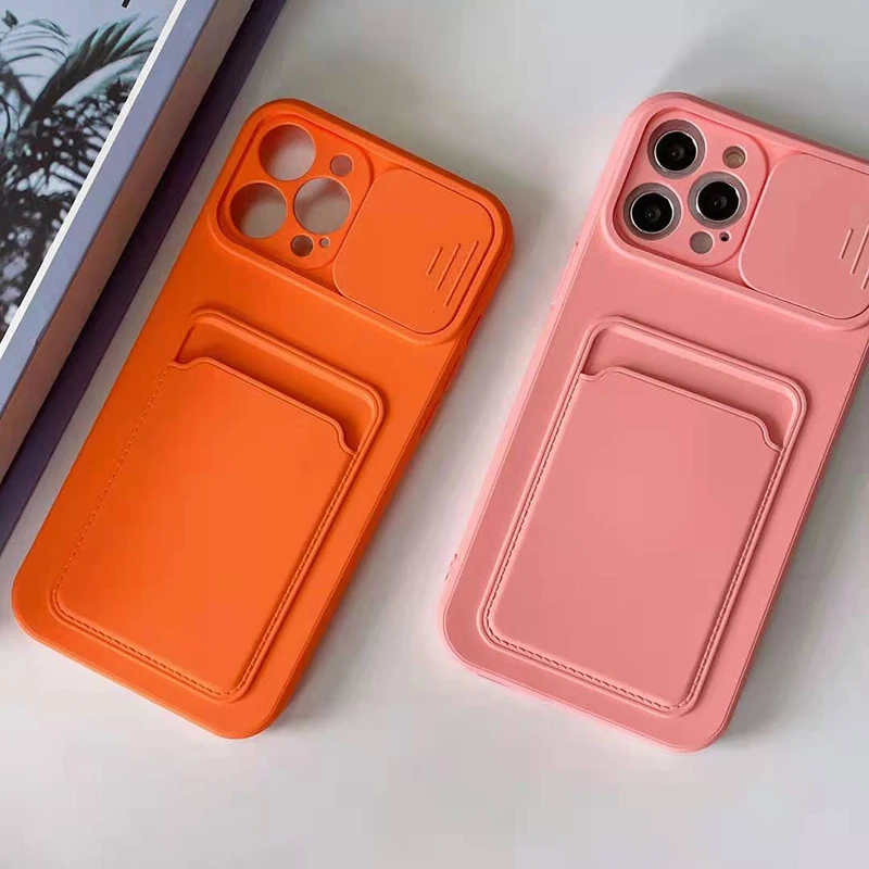 TPU card slot phone accessories Slide camera protection phone case for iphone 12 mini pro max, 10 colors
TPU card slot phone accessories Slide camera protection phone case for iphone 12 mini pro max, 10 colors