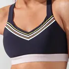 Wear Stripe Gym Bra Private Label Adjustable Straps Crop Top Gym Wear Athletic Stripe Fitness Sports Bra For Women