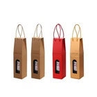 Corrugated cardboard 1 bottle single red wine packaging boxes