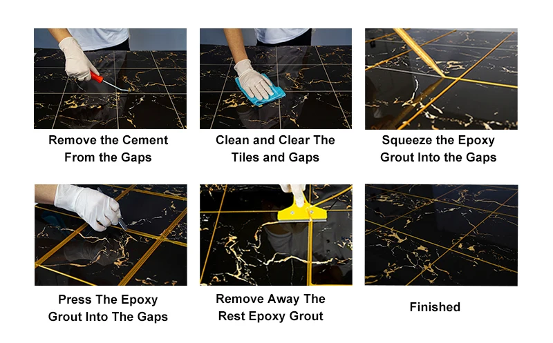 Easy Construction 2-Component Moisture Resistant Fadeless Floor Tile Adhesive For House Remodeling