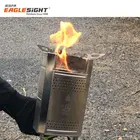 Outdoor hiking mini windproof backpacking Touchable Biomass camping wood stove