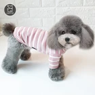 100% cotton striped small dog clothes dog coat small dog apparels pet apparel and accessories