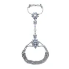 VD Classic Silver Crystal Body Necklace Female Exaggerated Fashion Sexy Rhinestone Waist Body Chain Gift Body Jewelry
