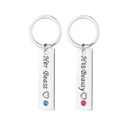 Customized Logo Wholesale Popular Creative Ornament Her Beast His Beauty Loving Couple Keychain