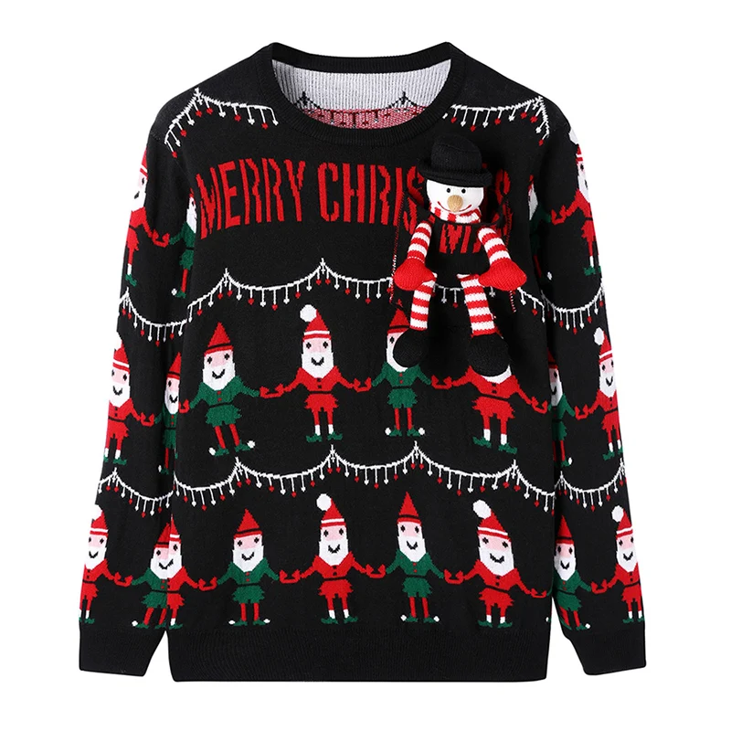 Wholesale Christmas festival Music speakers Cartoon elderly toy Knitted Sweaters pullover Funny Womens Christmas sweater
Wholesale Christmas festival Music speakers Cartoon elderly toy Knitted Sweaters pullover Funny Womens Christmas sweater