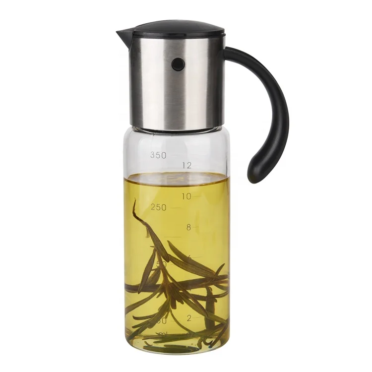 350ml Amazon popular gravity olive cooking glass oil dispenser round shape for kitchen 
350ml Amazon popular gravity olive cooking glass oil dispenser round shape for kitchen