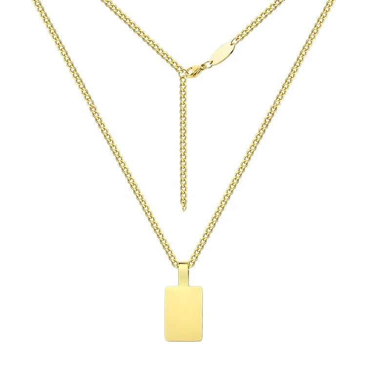 Fashion Jewelry Square Necklace Stainless Steel Gold Color Pendant Necklaces Thick Chain for Men and Women Wholesale PB193010
Fashion Jewelry Square Necklace Stainless Steel Gold Color Pendant Necklaces Thick Chain for Men and Women Wholesale PB193010