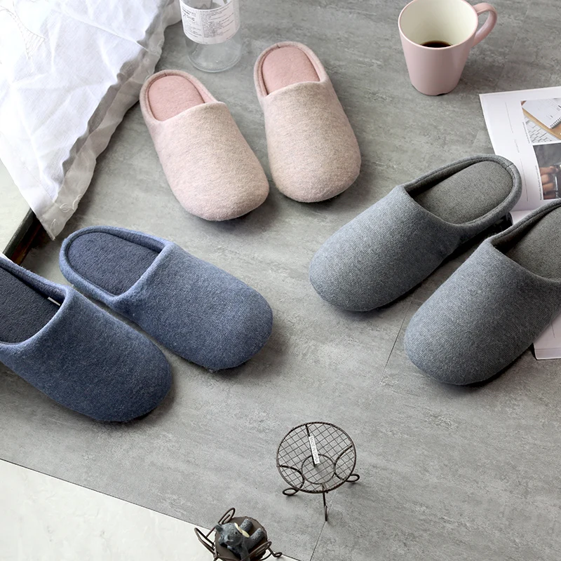 Women's slippers solid color knitted slippers comfortable non-slip household cotton slippers
Women's slippers solid color knitted slippers comfortable non-slip household cotton slippers