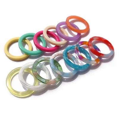 Acrylic Transparency Plain Resin Rings For Women Colorful Pink Blue Thin Resin Rings
Acrylic Transparency Plain Resin Rings For Women Colorful Pink Blue Thin Resin Rings