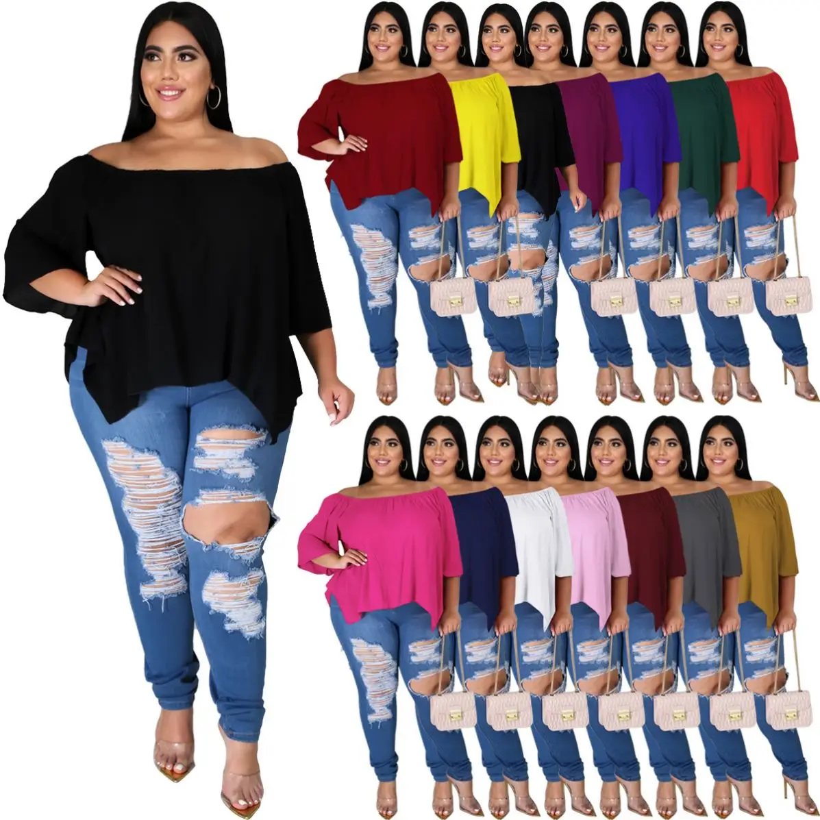 Customs Logo COTTON Mid Sleeve Off Shoulder Shirt Lady Loose Crop Top Plus Size Pullover Irregular T Shirt Women, Picture
Customs Logo COTTON Mid Sleeve Off Shoulder Shirt Lady Loose Crop Top Plus Size Pullover Irregular T Shirt Women, Picture