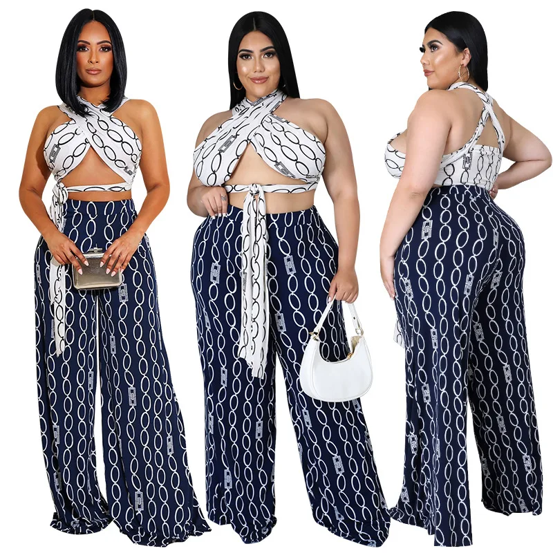 OR-MY756 Fashion print strapless tops women clothes sexy plus size two piece outfit set women, Blue
OR-MY756 Fashion print strapless tops women clothes sexy plus size two piece outfit set women, Blue
