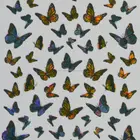 3d Nail Sticker Wholesale Supplies Adhesive 3D Butterfly Nail Decal Holographic Nail Sticker