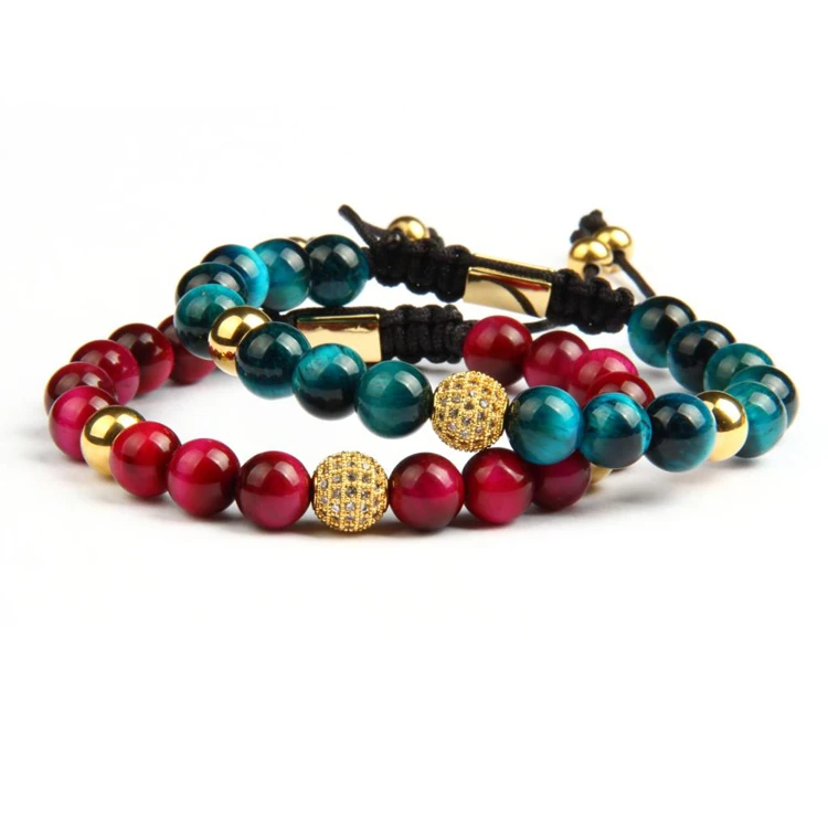 High Quality Hot Sale Genuine Stone Blue Cubic Zircon Tiger Eye CZ Ball Women Beads Macrame Adjustable Bracelet
High Quality Hot Sale Genuine Stone Blue Cubic Zircon Tiger Eye CZ Ball Women Beads Macrame Adjustable Bracelet