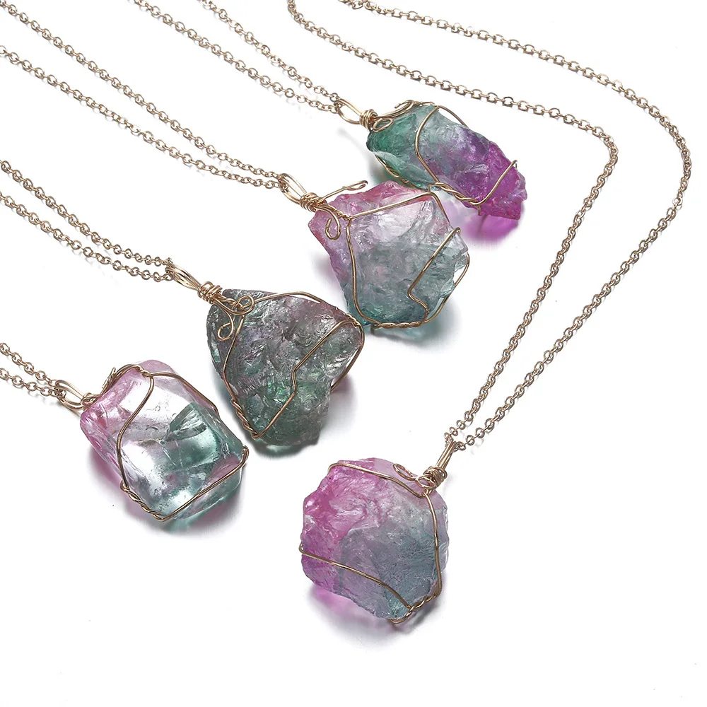 Jachon fashion rainbow natural stone necklace crystal pendant necklaces transparent irregular chain initial necklace, Gold
Jachon fashion rainbow natural stone necklace crystal pendant necklaces transparent irregular chain initial necklace, Gold
