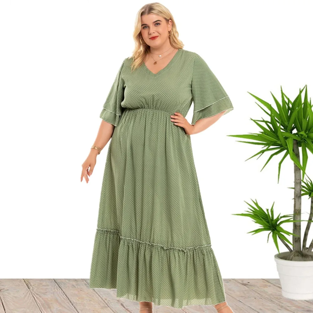 2021 Amazon Hot Sale Plus Size Dot Print Maxi Long Dresses for women wholesale china
2021 Amazon Hot Sale Plus Size Dot Print Maxi Long Dresses for women wholesale china