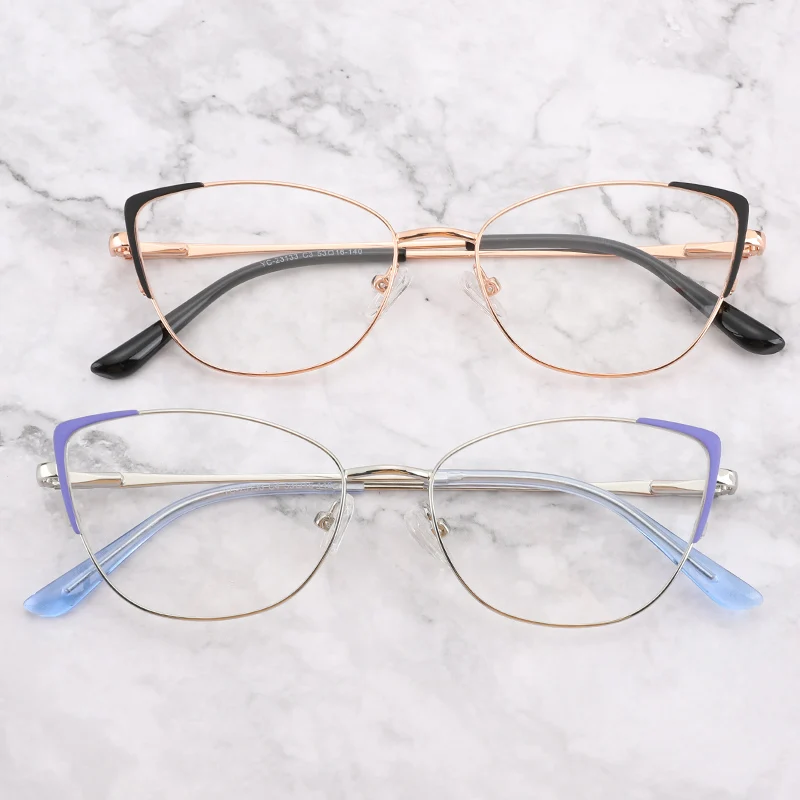 YC 2021 hot sale cateye alloy spectacle frames unique thin metal optical frames lovely women metal glasses frames
YC 2021 hot sale cateye alloy spectacle frames unique thin metal optical frames lovely women metal glasses frames