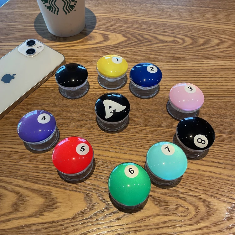 New Arrivals Crystal Glass Ball Billiards Design Mobile Phone Socket Holder Collapsible Airbag Phone Holder Socket
New Arrivals Crystal Glass Ball Billiards Design Mobile Phone Socket Holder Collapsible Airbag Phone Holder Socket