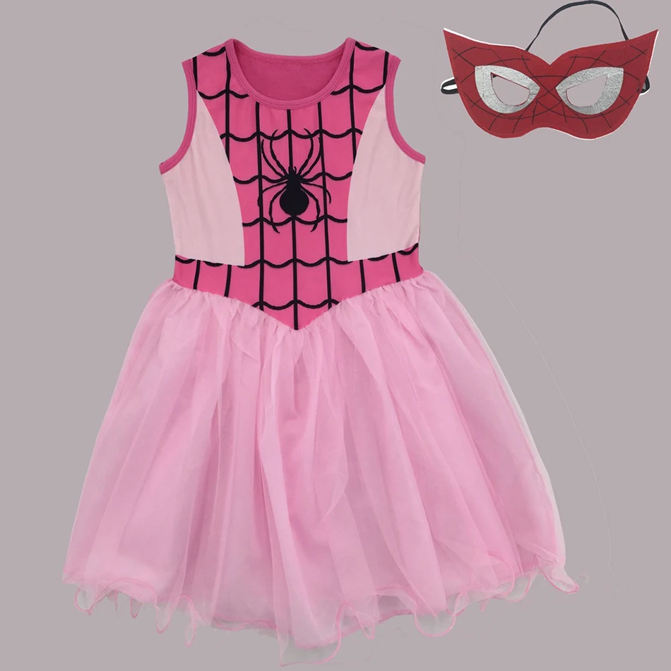 Girls New Halloween Cosplay Anime Spider-man Girls Fancy Dresses Mask Dance Party Costumes Dress, Pink blue
Girls New Halloween Cosplay Anime Spider-man Girls Fancy Dresses Mask Dance Party Costumes Dress, Pink blue