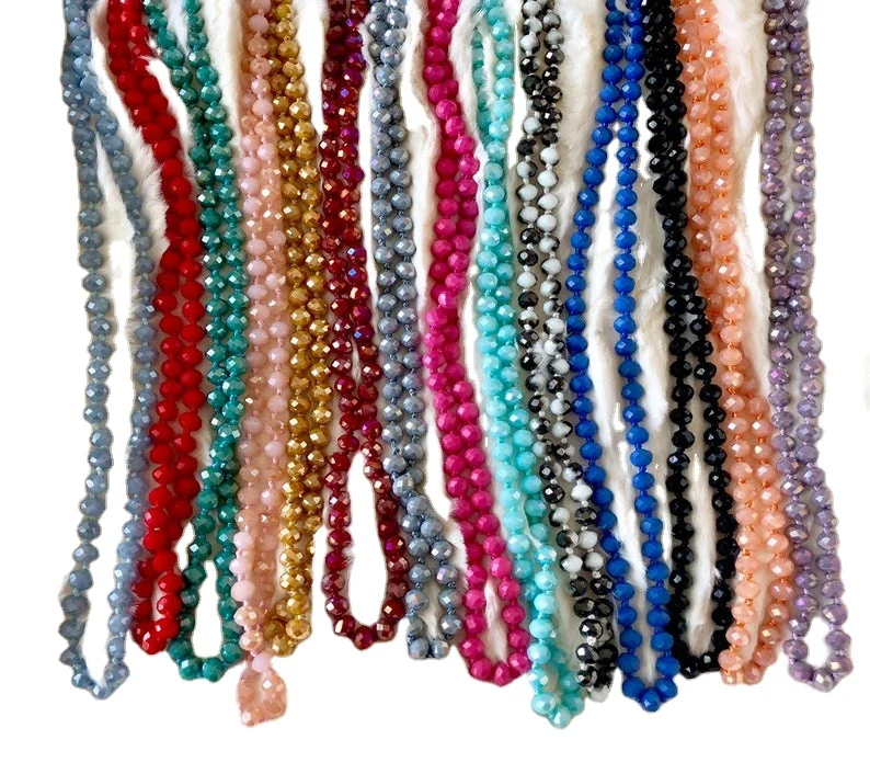 60 Inch Crystal Beaded Necklace Knotted Bead Necklace Long Knotted Bead Necklace Double Wrap Crystal, As picture
60 Inch Crystal Beaded Necklace Knotted Bead Necklace Long Knotted Bead Necklace Double Wrap Crystal, As picture