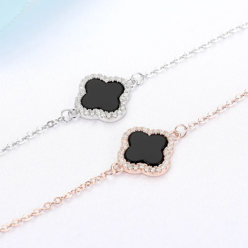 Fashion Trend S925 Silver Classic Clover Bracelet 18k Rose Gold Plated Women Lucky Bracelet Jewelry Gift
Fashion Trend S925 Silver Classic Clover Bracelet 18k Rose Gold Plated Women Lucky Bracelet Jewelry Gift