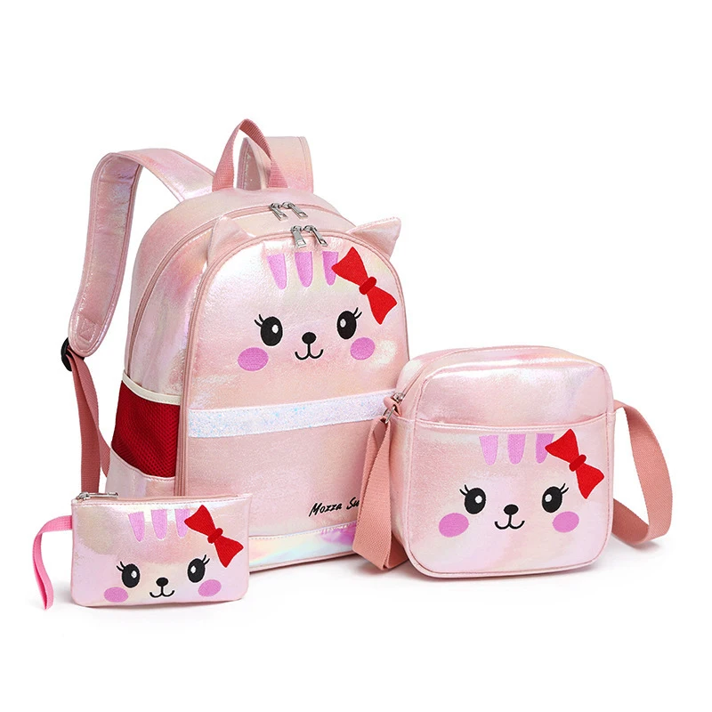 3pcs/set cat Backpack Fashion Girl Glitter School Book Bag Girls Cute Hologram Laser PU Leather Travel Backpacks, As sample or customzied
3pcs/set cat Backpack Fashion Girl Glitter School Book Bag Girls Cute Hologram Laser PU Leather Travel Backpacks, As sample or customzied