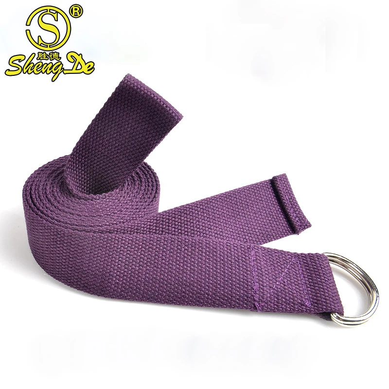 

Cotton Eco Friendly Fitness Stretch Belt D-ring Red Yoga Strap, Customized