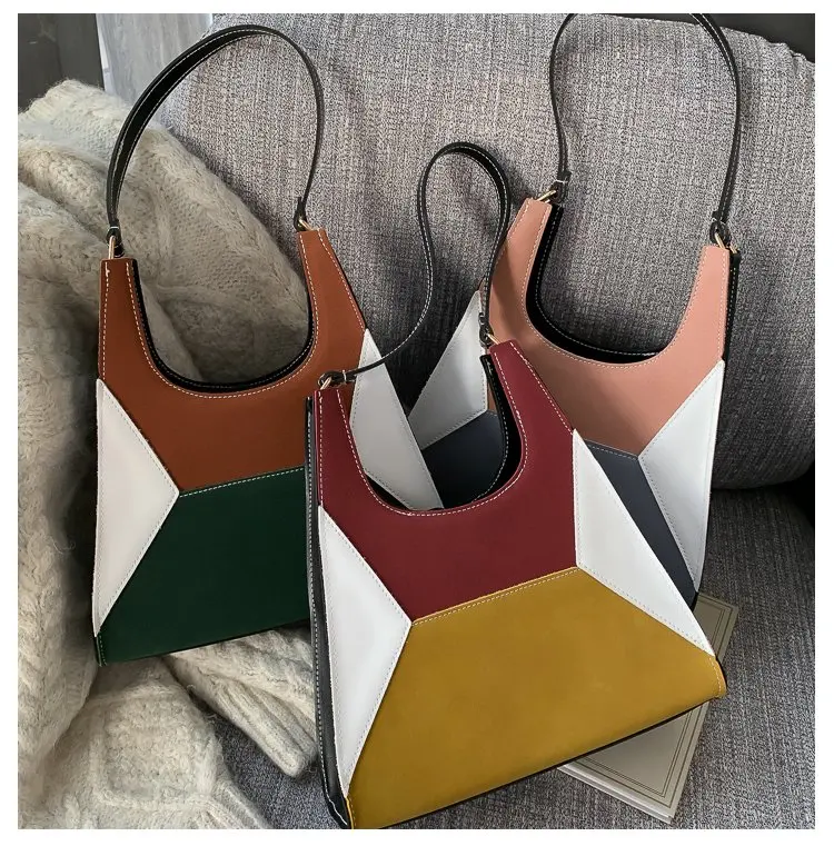 2021 Fashionable Women's Handbags High Quality PU Leather Totes Ladies Geometric Splice Shoulder Crossbody Bags, Picture color
2021 Fashionable Women's Handbags High Quality PU Leather Totes Ladies Geometric Splice Shoulder Crossbody Bags, Picture color